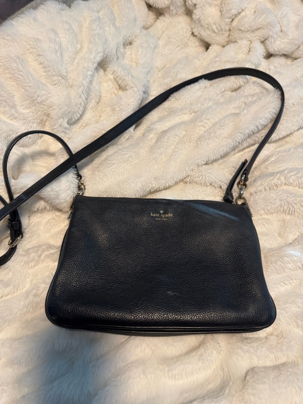 kate spade Black Leather Crossbody Bag